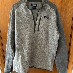Patagonia Men's Two-Tone Gray Zip-Up Sweater